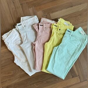 5 pack of Rag & Bone pastel slim denim jeans size 24